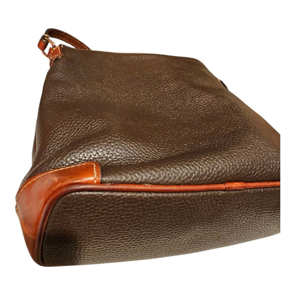 Dooney & Bourke Brown Tan Leather Crossbody Bag Size Medium - Picture 11 of 16